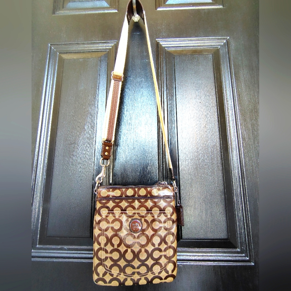 Vintage Coach crossbody brown/beige